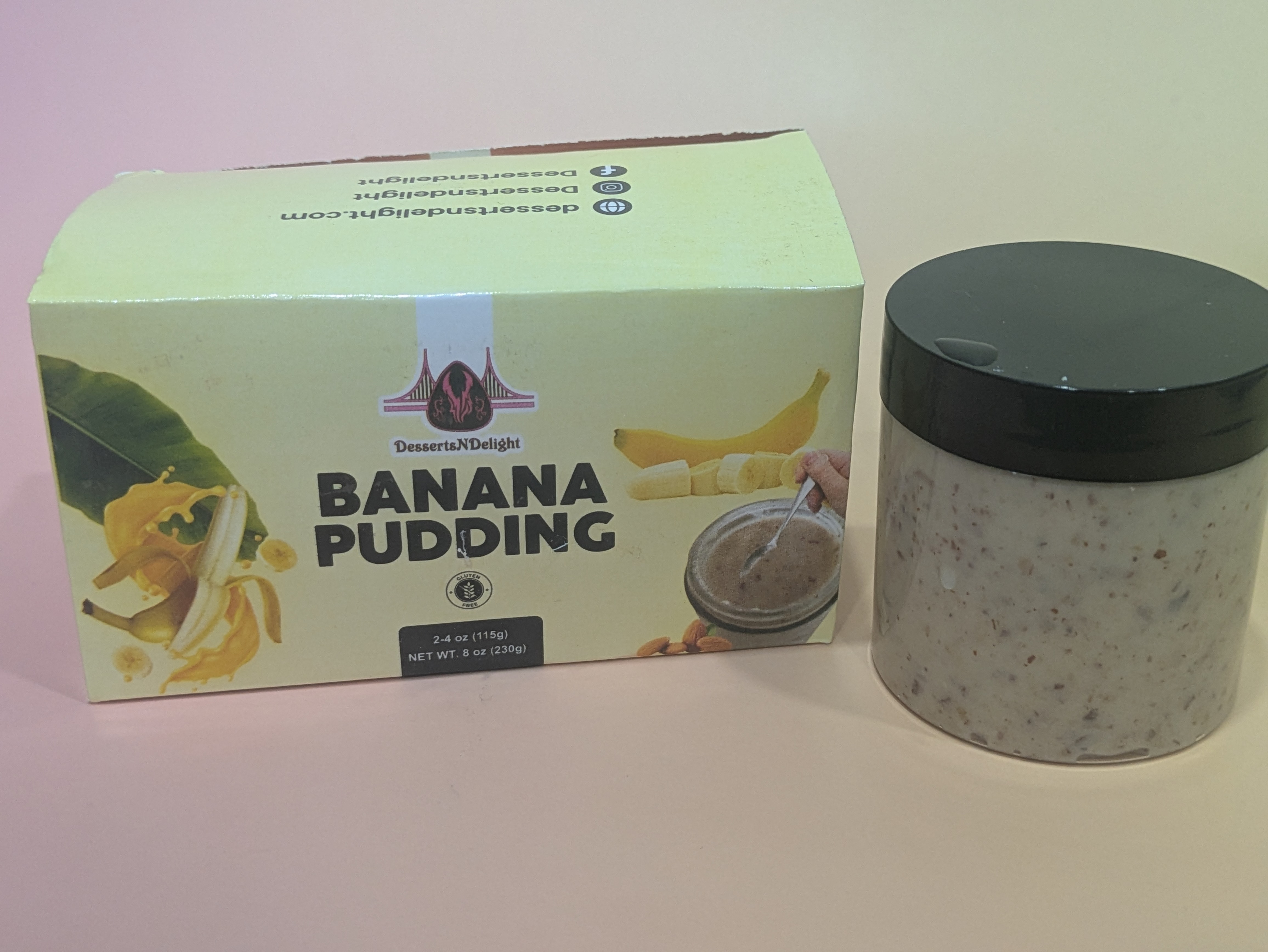 Banana Almond Pudding — handcrafted vegan dessert wholesale SF Bay Area